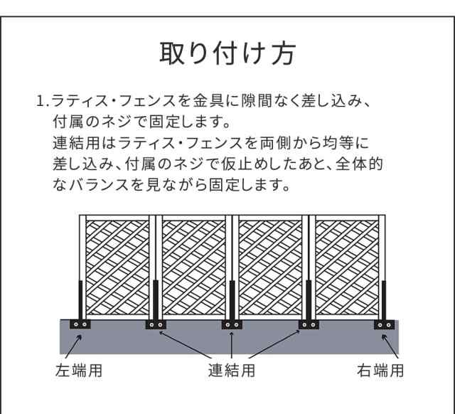 ラティス・フェンス固定金具 15cmブロック用（連結用6個） S-BF4515J