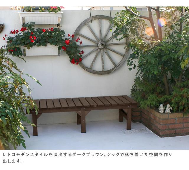 ユニット縁台ベンチ hiyori ひより プランターセット 幅155・奥行55 DE-15555PLST_4