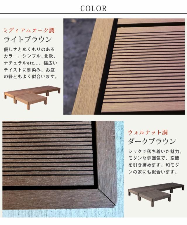 人工木ウッドデッキ ecofeel（エコフィール）4台 PWDE-4P 樹脂製 縁台 縁側 DIY キット_7