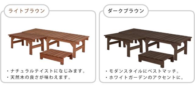 ユニット縁台ベンチ　hiyori（ひより）　連結3点セット（幅174・奥行55） DE-17455-3PSET_8