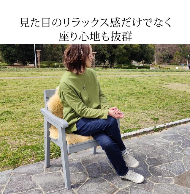 ベンチ 屋外 木製 安い 椅子 外 天然木 庭 ガーデンチェア ミニ テラス ガーデンファニチャー 白 一人用 バルコニー 玄関 幅60cm el-60の通販は