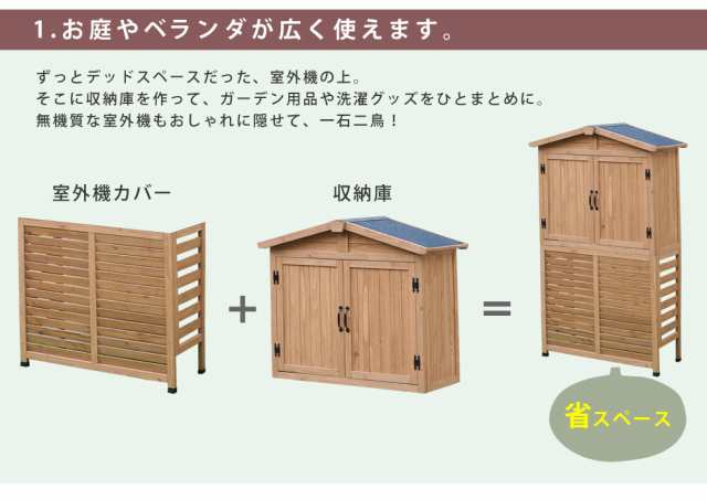 三角屋根収納庫付き室外機カバーエアコン室外機 逆ルーバー 節電 省エネ DIY 木製 天然木 庭 ベランダ マンション おしゃれ ナチュラル モダン  北欧 ガーデン ガーデニング 屋外 家具 ランドリーボックス 雪の通販はau PAY マーケット - ザッカーグplus | au PAY ...