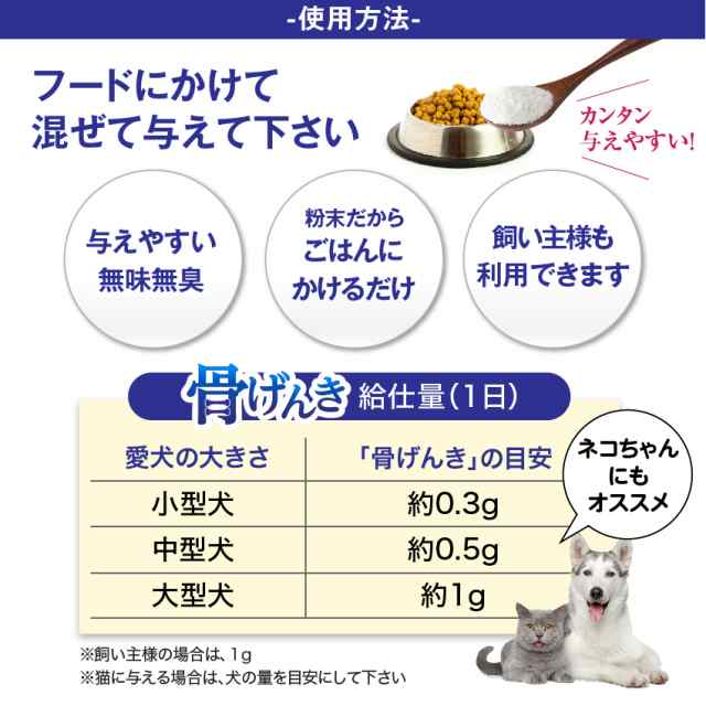 犬 猫用 関節 サプリメント 骨 げんき15g 無添加 粉末 メール便 送料無料 の通販はau Pay マーケット 犬のご飯とケーキのドッグダイナー