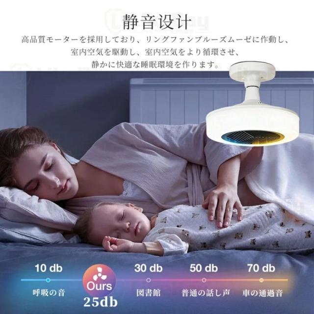 シーリングファンライト ヒーター付き E26口金 LED 電気ヒーター 空気循環 暖房 ファンライト シーリングファン 6〜8畳対応 冬用 リモコン付き_12