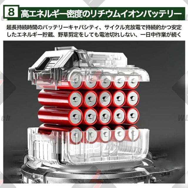 草刈機 充電式 電動草刈機 草刈り機 9インチ マキタバッテリー互換 ブラシレスモーター 刈払機 替刃付き コードレス 多機能 刈払機 枝切り 軽量 芝刈り機 2026_13