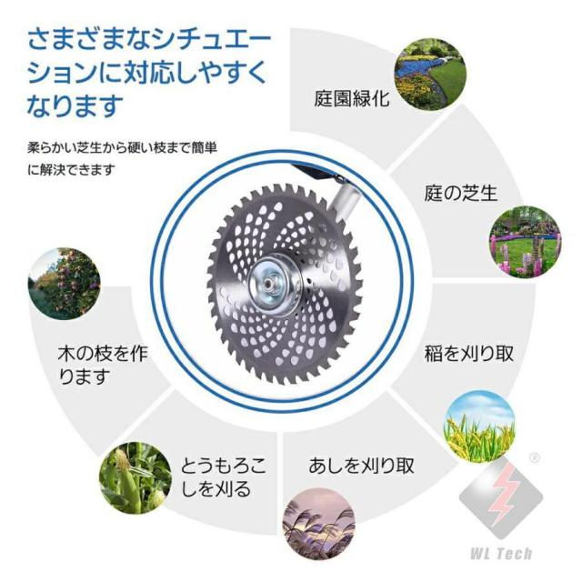 草刈機 充電式 電動草刈機 草刈り機 9インチ マキタバッテリー互換 ブラシレスモーター 刈払機 替刃付き コードレス 多機能 刈払機 枝切り 軽量 芝刈り機 2026_2