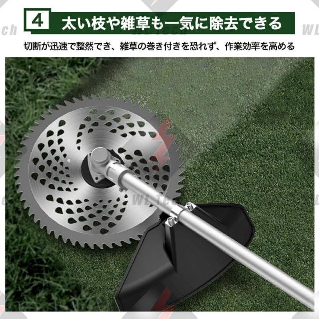草刈機 充電式 電動草刈機 草刈り機 9インチ マキタバッテリー互換 ブラシレスモーター 刈払機 替刃付き コードレス 多機能 刈払機 枝切り 軽量 芝刈り機 2026_9