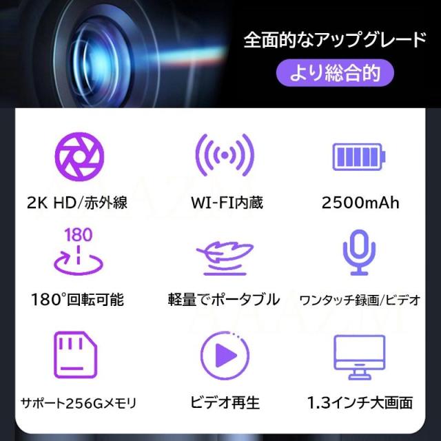 アクションカメラ デジカメ Vlog おしゃれ  高画質 水中30M防水 バイク WIFI 動画撮影 手ぶれ補正 マウント スポーツ 超広角 ウェアラブル_3