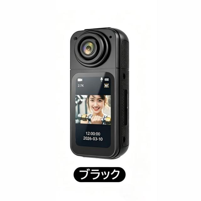 アクションカメラ デジカメ 小型WIFI 2.7K解像度 Vlog ウェアラブル バイク スポーツ ビデオ 動画撮影 記録 高画質 ドライブレコーダー 簡単操作 超広角_2