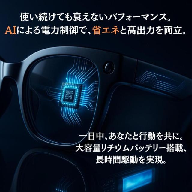 スマートグラス カメラ付き 22 言語リアルタイム翻訳機 AI 800 万画素カメラ?3000万画素画像 Bluetooth Wi-Fi スピーカー サングラス/ブルーライト防護レンズ