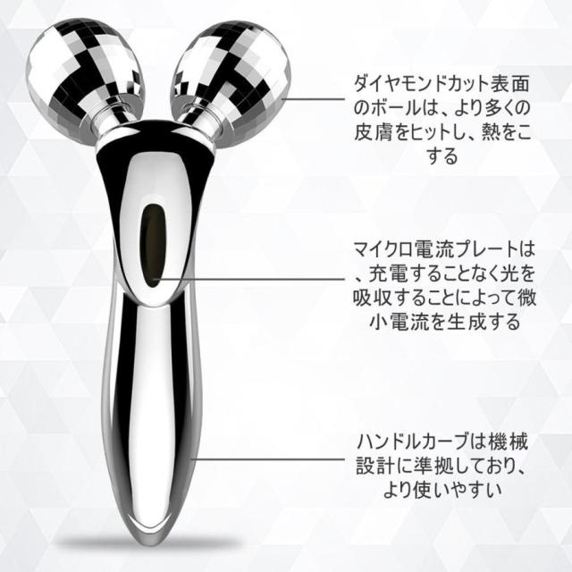 美顔ローラー 美顔 美容ローラー 美顔器 美容器 フェイスケア Y字 防水仕様 充電不要 母の日 ギフト 誕生日 プレゼント