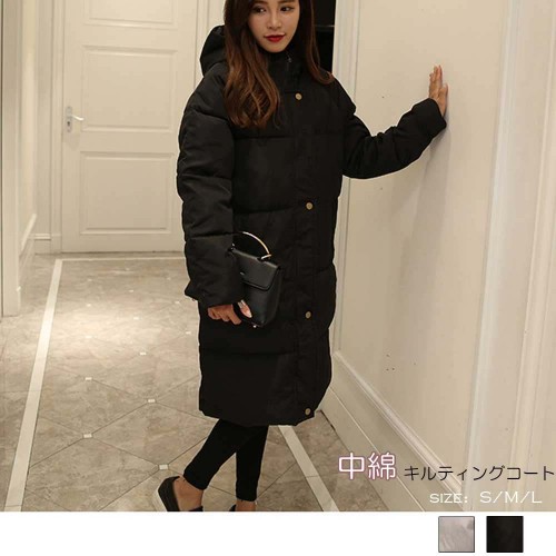 即納 キルティングコート レディース ロングコート キレイ目 フード付き 中綿コートの通販はau Pay マーケット Redlas