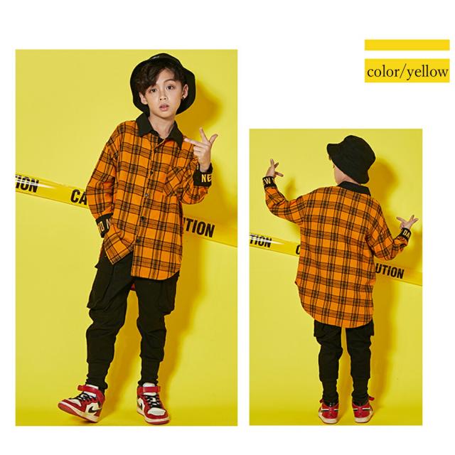 子供服yuai チェックシャツ トップス 子供服 男の子 女の子 長袖 キッズダンス衣装 イエロー レッド 1 130 170 180の通販はau Pay マーケット 子供服yuai