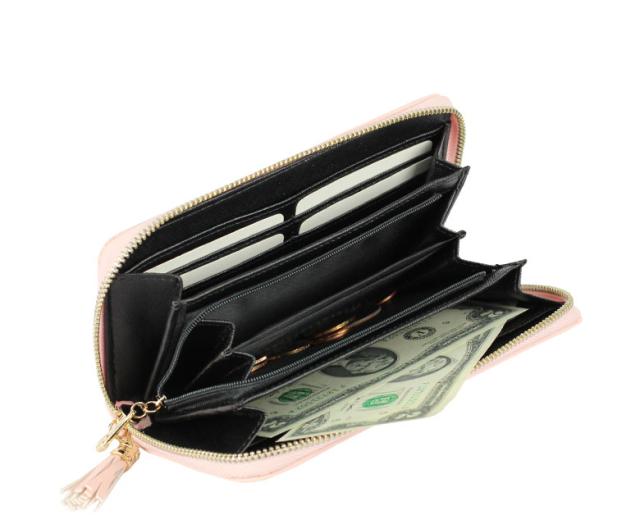 財布 レディース 長財布 長 黒 ピンク 白 ホワイト 赤 レッド ネイビー ラウンドファスナー 個性的 安い 人気 おしゃれ かわいい 可愛い の通販はau Pay マーケット ファッション小物ショップcielo