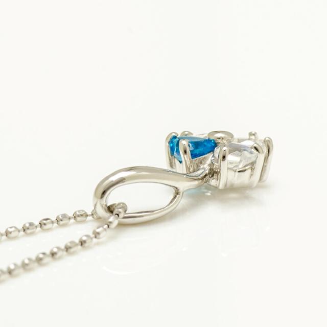 プラチナ900　天然ブルーアパタイト0.25ct ペンダントトップ f8d2d74210fbb3b52b58354ce23ebd