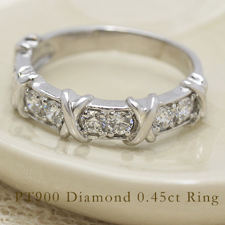 リング 指輪 レディース PT900 プラチナ ダイヤモンド 0.45ct PLATINUM  