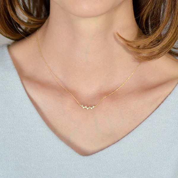 ネックレス レディース K18 ゴールド ダイヤモンド 「stellato」 18K 18金 GOLD 4月誕生石の通販は
