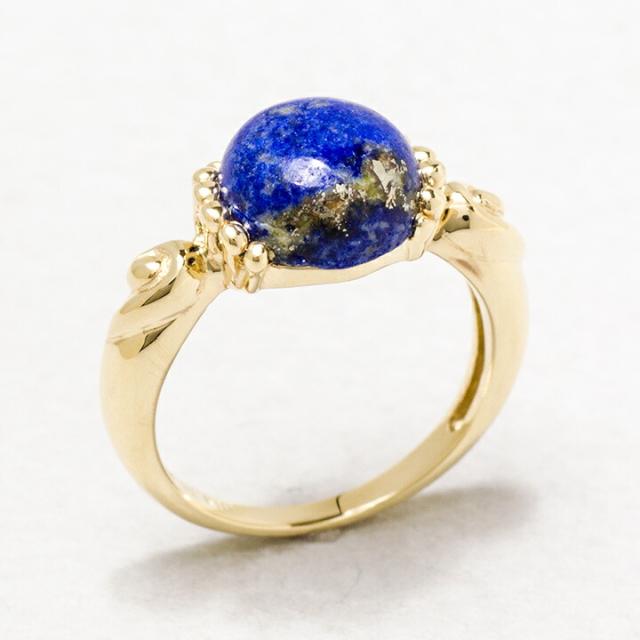 ラピスラズリ　指輪 天然ラピスラズリ指輪リングAAA天然石約14号803-182 - 【石街