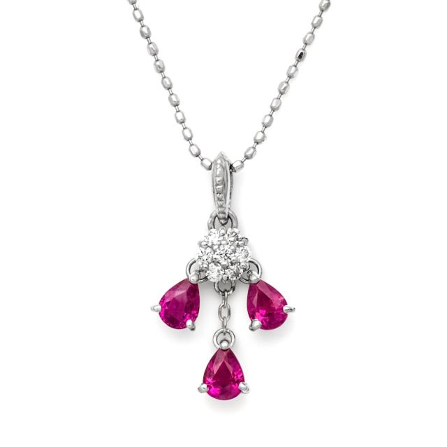 ペンダントトップ レディース K18 ゴールド ルビー ダイヤモンド 「lumiera」 18K 18金 GOLD 7月誕生石の通販は 23,100円
