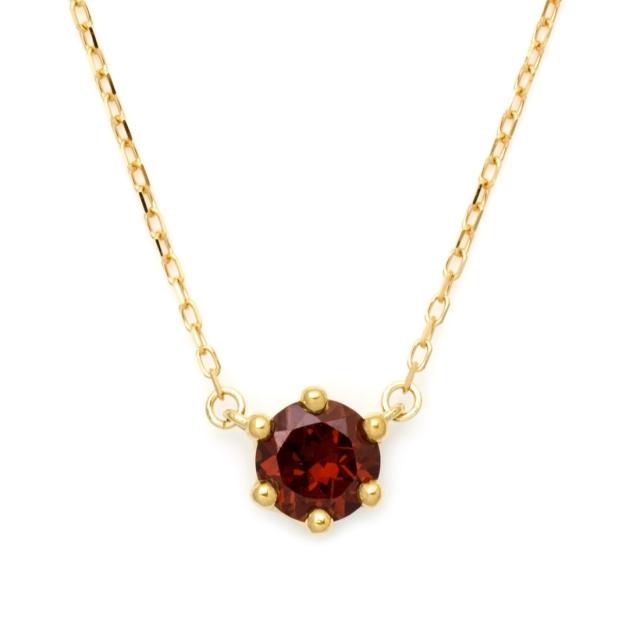 ペンダント レディース K18 ゴールド ガーネット 「reginetta」 アズキチェーン 18K 18金 GOLD 1月誕生石の通販は
