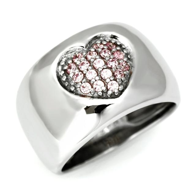 リング 指輪 レディース SV925 シルバー ピンクキュービックジルコニア ハート SILVERの通販は 11,330円