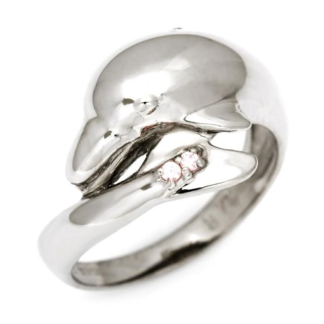 リング 指輪 レディース SV925 シルバー ピンクキュービックジルコニア ドルフィン SILVERの通販は 6,314円