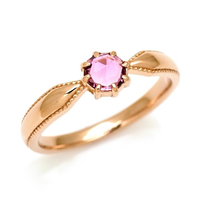 リング 指輪 K18 ゴールド ピンクトルマリン ローズカット 「tocca」 18K 18金 GOLD 10月誕生石の通販は