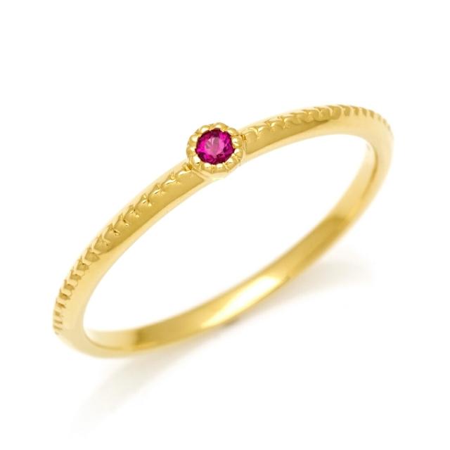 リング 指輪 K18 ゴールド ルビー 「semino」 18K 18金 GOLD 7月誕生石の通販は 26,950円