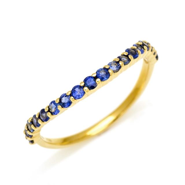 リング 指輪 レディース K18 ゴールド ブルーサファイア エタニティ「fiotto」 18K 18金 GOLD 9月誕生石の通販は