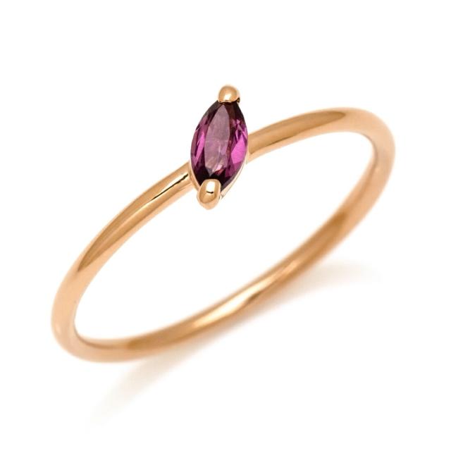 リング 指輪 レディース K18 ゴールド ロードライトガーネット 「minuto」 18K 18金 GOLD 1月誕生石の通販は 34,100円