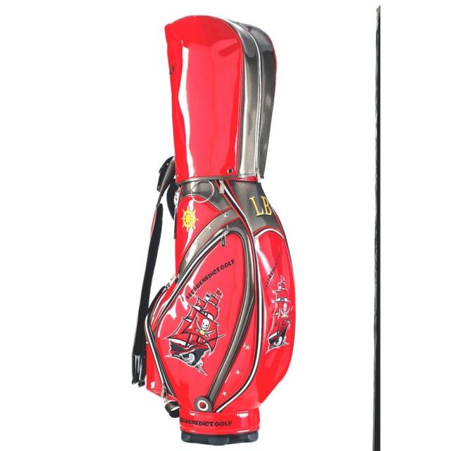 LEE BENEDICT GOLF プロモデルキャディバッグ ブラック＆レッド LEE BENEDICT GOLF プロモデルキャディバッグ ブラック＆レッド
