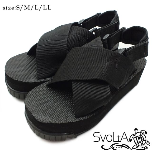 【2200802】SvoLtA-スヴォルタ- インパクトのあるヒールが特徴の厚底スポーツサンダル フラットフォーム コンフォート ストラップ オープントゥ マジックテープ 楽ちん ぺたんこ アウトドア ビーチ 歩きやすい レディース 靴 シューズ　大人スポサン カジュアルの通販は 4,851円