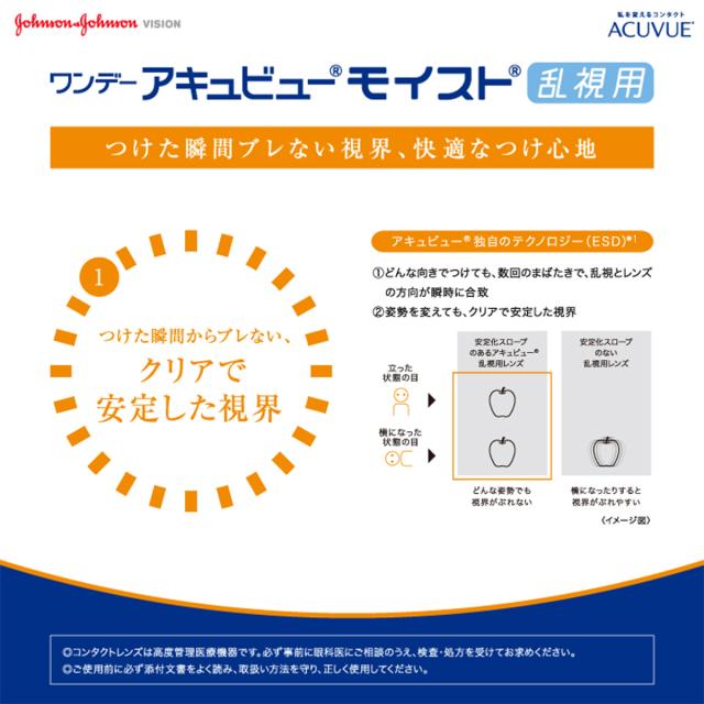 ワンデー アキュビュー モイスト 乱視用 30枚入×6箱 / 送料無料 / メール便
