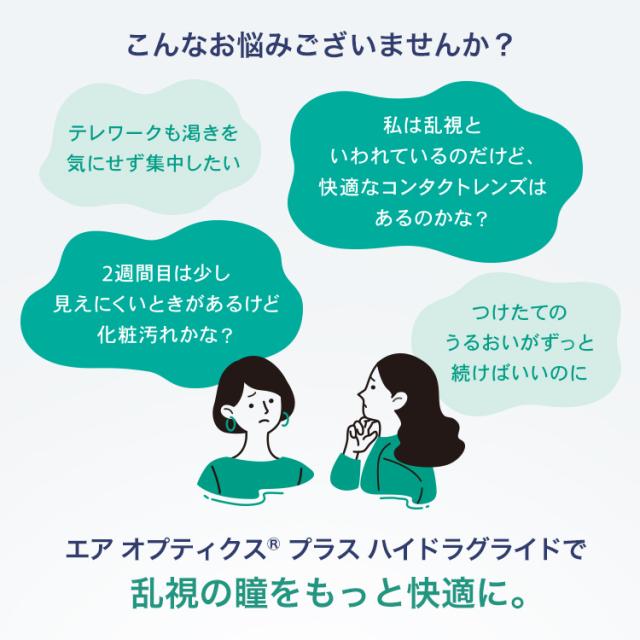 エアオプティクス プラス ハイドラグライド 乱視用 6枚入×8箱 / 送料無料 / メール便