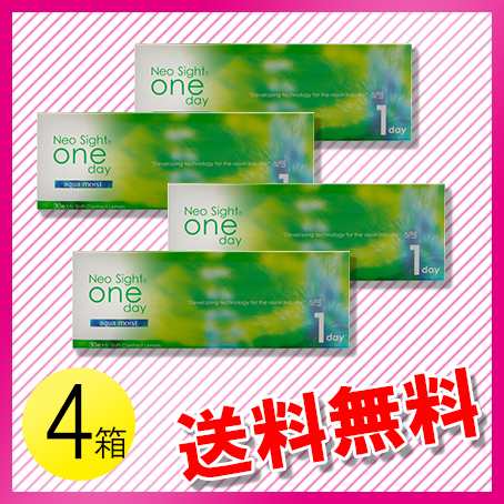 ネオサイトワンデー アクアモイスト 30枚入×4箱 ／送料無料 / メール便の通販は