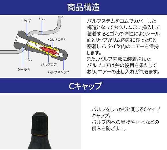 太平洋工業 エアバルブ TR413 ゴムバルブ3袋(300個) - 汎用パーツ