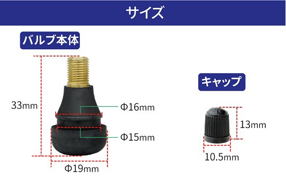 アウトレットオーダー 太平洋工業 エアバルブ TR413 ゴムバルブ5袋(500