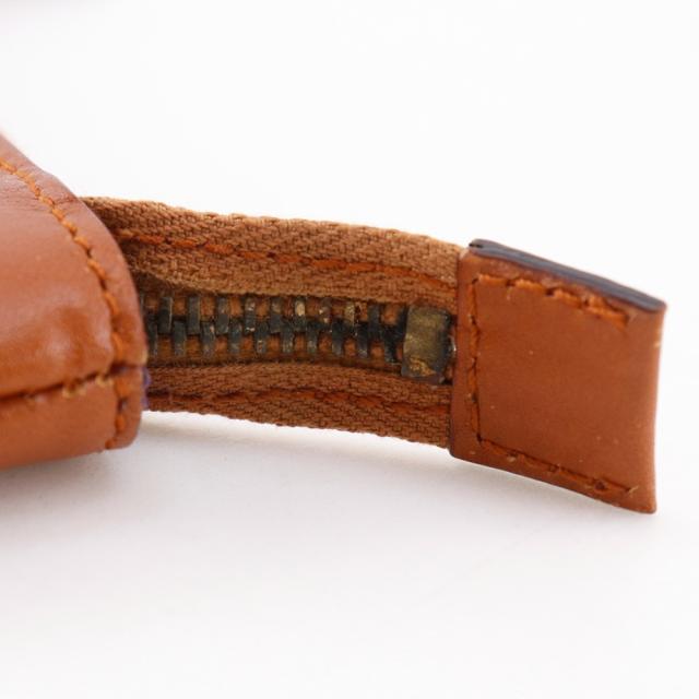 GUCCI グッチ GG 146570 シマレザー 茶 ポーチ ユニセックス 【中古】