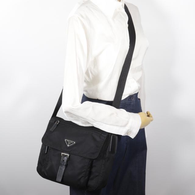 PRADA プラダ ナイロン 黒 ショルダーバッグ レディース 【中古】_17