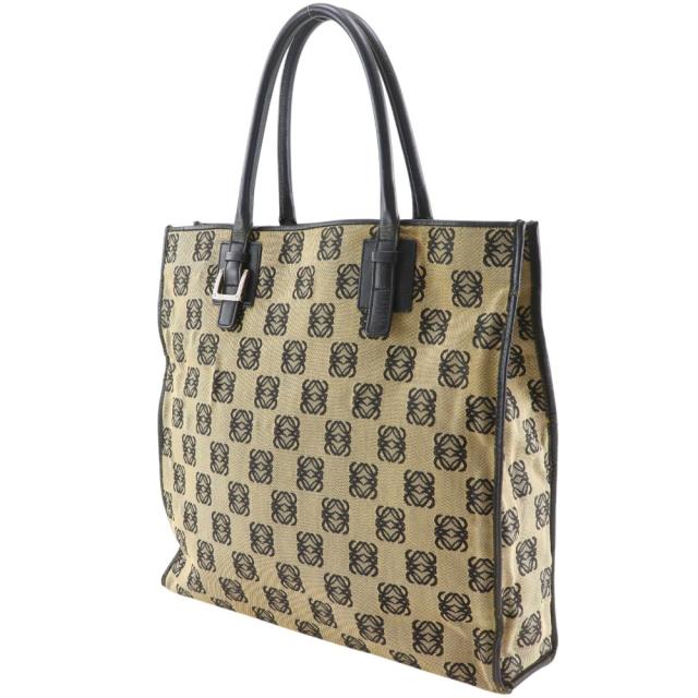 LOEWE ロエベ アナグラム キャンバス グレー トートバッグ ユニセックス 【中古】_1