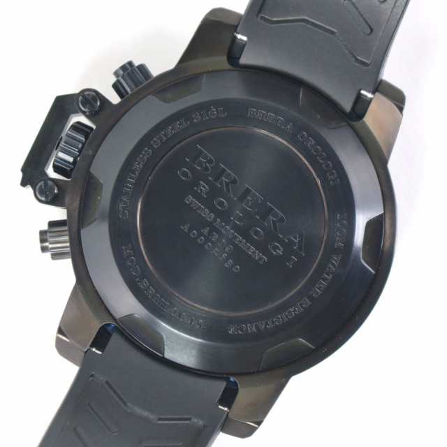 BRERA OROLOGI ブレラオロロジ サウスポーモデル BRML2C48 SS 黒 クオーツ 黒文字盤 腕時計