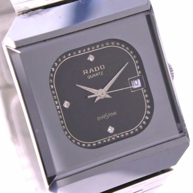 【RADO】ラドー DIASTAR ダイアスター 711.0067.3N ステンレススチール クオーツ レディース 黒文字盤 腕時計