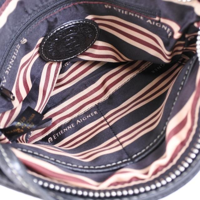 AIGNER アイグナー レザー 茶 ショルダーバッグ レディース 【中古】の