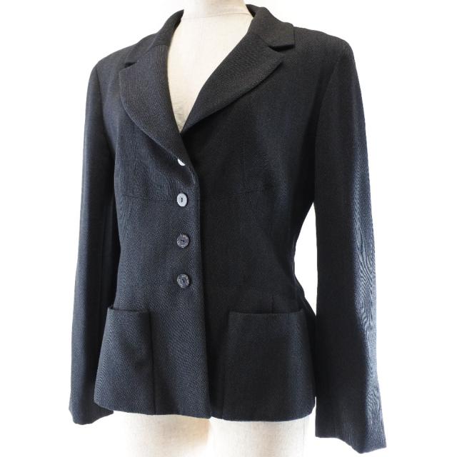 Chanel シャネル Pv ウール 黒 テーラードジャケット レディース 中古 ランクa の通販はau Pay マーケット 質にしきの