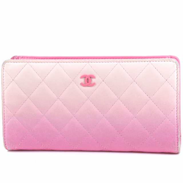 Chanel シャネル マトラッセ グラデーション ラムスキン ピンク 長財布 レディースの通販はau Pay マーケット 質にしきの