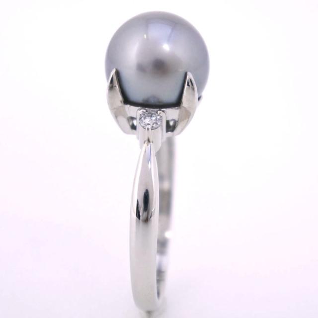 真珠 Pt900プラチナ 13号 パール リング・指輪 5.0g レディース 【中古】