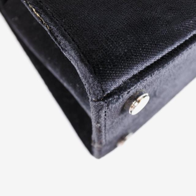 Salvatore Ferragamo サルヴァトーレフェラガモ 2WAYバッグ ガンチーニ 21-5681/18 ベロア NERO 黒_4