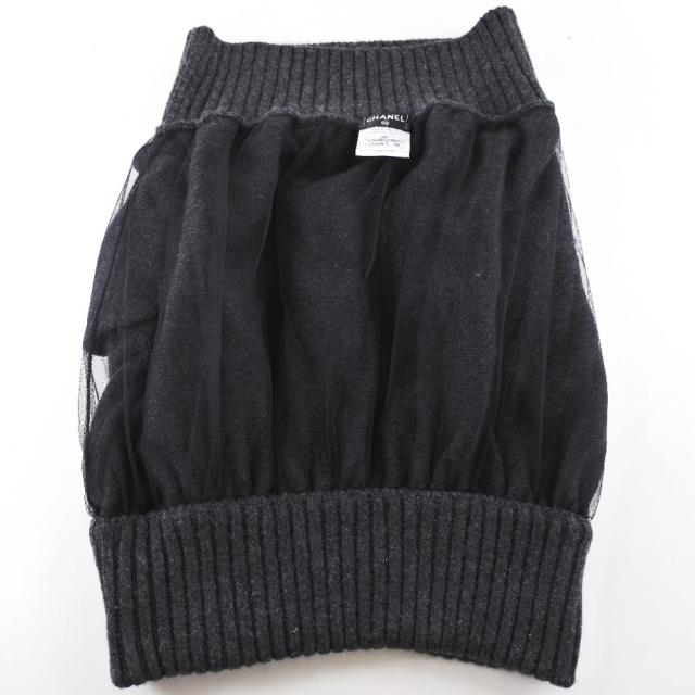 CHANEL シャネル P33485K00877 カシミヤ グレー スカート レディース 【中古】_7