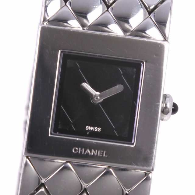 Chanel シャネル マトラッセ Ss クオーツ 黒文字盤 腕時計 レディース 中古 ランクbの通販はau Pay マーケット 質にしきの