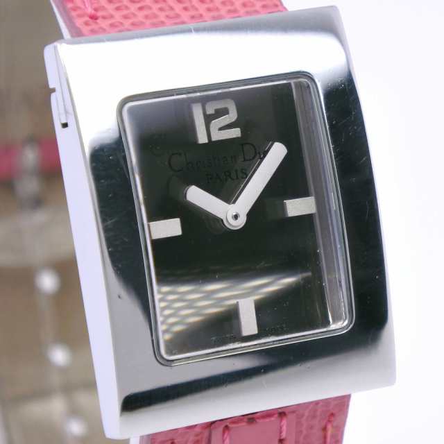 大人も着やすいシンプルファッション マリス ディオール Dior D78-109 レザー × SS 腕時計 忙し クリスチャン・ディオール